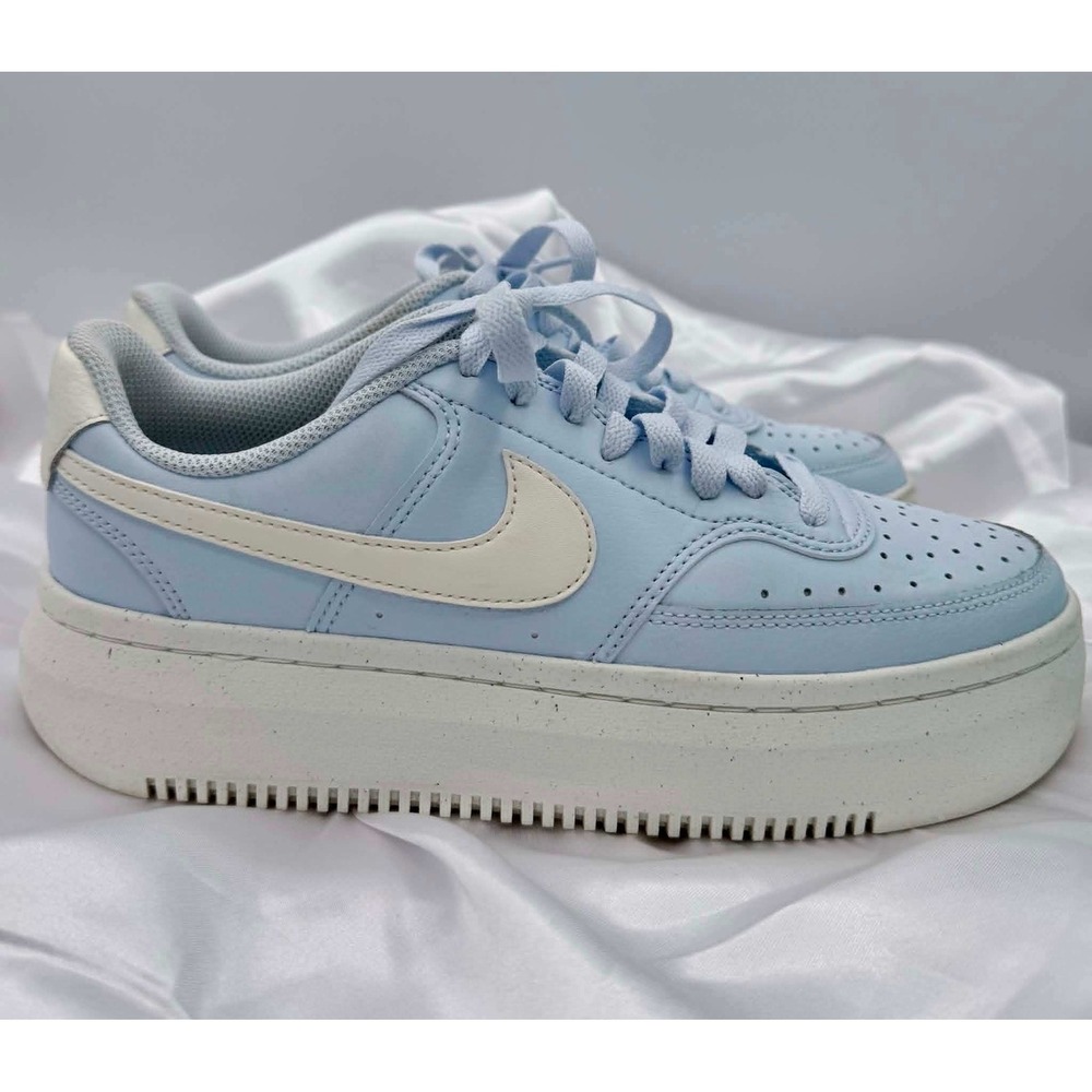 Nike Court Vision Alta Womens Size 9 Light Blue Platform Sneaker DZ5394-400